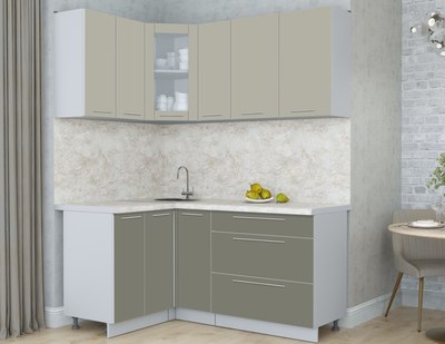 Кухонный гарнитур Интерлиния Мила Пластик 1.2x1.7