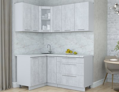 Кухонный гарнитур Интерлиния Мила Пластик 1.2x1.7