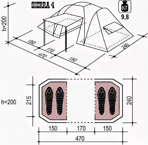 Палатка INDI Sierra 4