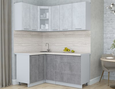 Кухонный гарнитур Интерлиния Мила Пластик 1.2x1.7