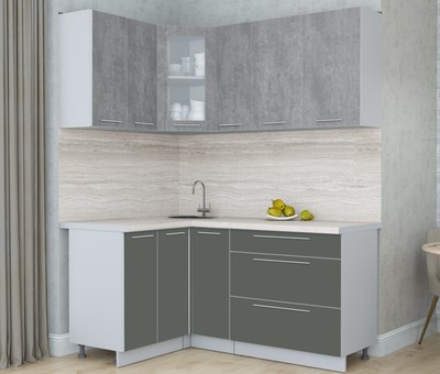 Кухонный гарнитур Интерлиния Мила Пластик 1.2x1.7