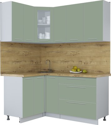 Кухонный гарнитур Интерлиния Мила Пластик 1.2x1.7