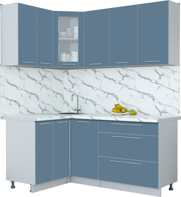 Кухонный гарнитур Интерлиния Мила Пластик 1.2x1.8 - фото