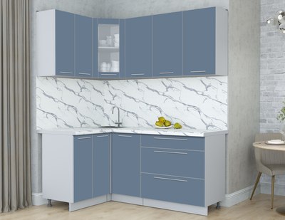 Кухонный гарнитур Интерлиния Мила Пластик 1.2x1.8