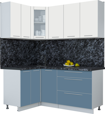 Кухонный гарнитур Интерлиния Мила Пластик 1.2x1.8 - фото