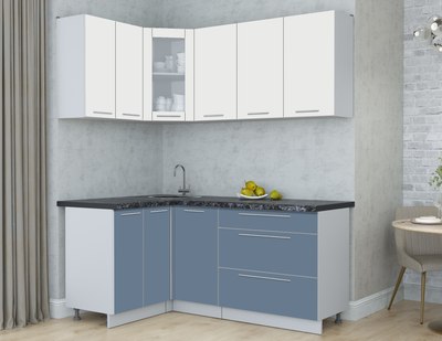 Кухонный гарнитур Интерлиния Мила Пластик 1.2x1.8