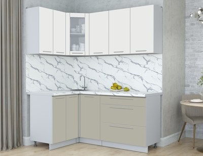 Кухонный гарнитур Интерлиния Мила Пластик 1.2x1.8