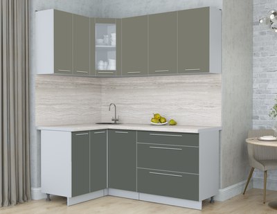 Кухонный гарнитур Интерлиния Мила Пластик 1.2x1.8