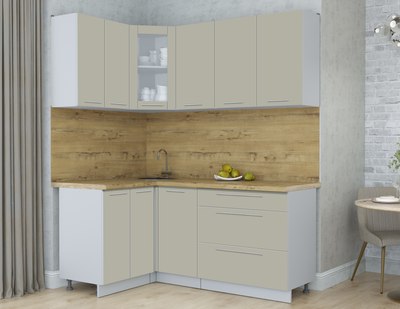 Кухонный гарнитур Интерлиния Мила Пластик 1.2x1.8