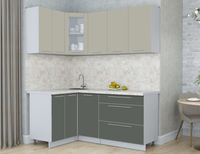 Кухонный гарнитур Интерлиния Мила Пластик 1.2x1.8