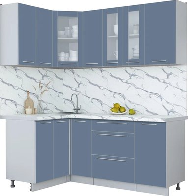 Кухонный гарнитур Интерлиния Мила Пластик 1.2x1.9 - фото