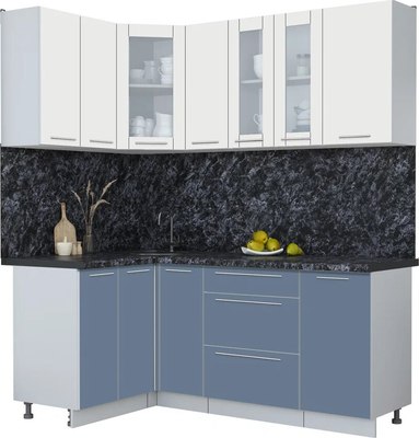 Кухонный гарнитур Интерлиния Мила Пластик 1.2x1.9 - фото