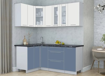 Кухонный гарнитур Интерлиния Мила Пластик 1.2x1.9