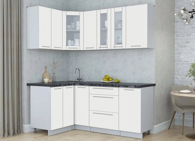 Кухонный гарнитур Интерлиния Мила Пластик 1.2x1.9