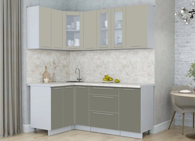 Кухонный гарнитур Интерлиния Мила Пластик 1.2x1.9