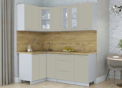 Кухонный гарнитур Интерлиния Мила Пластик 1.2x1.9