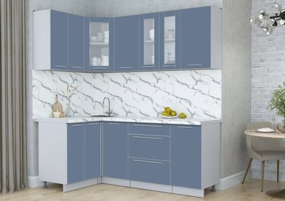 Кухонный гарнитур Интерлиния Мила Пластик 1.2x2.0