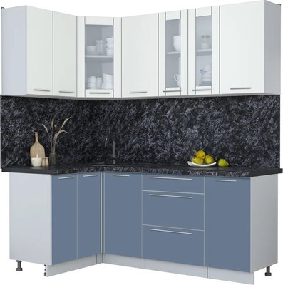 Кухонный гарнитур Интерлиния Мила Пластик 1.2x2.0 - фото