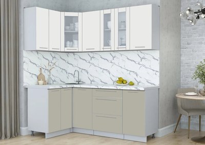 Кухонный гарнитур Интерлиния Мила Пластик 1.2x2.0