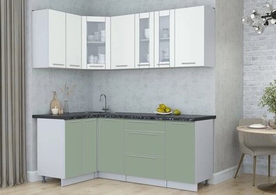 Кухонный гарнитур Интерлиния Мила Пластик 1.2x2.0