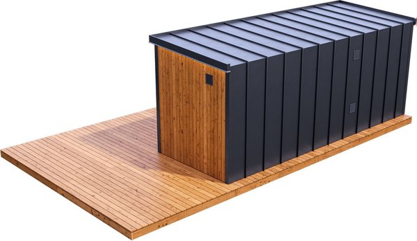 Готовая модульная баня Polarspa Модульная 6x2.2x2.5м