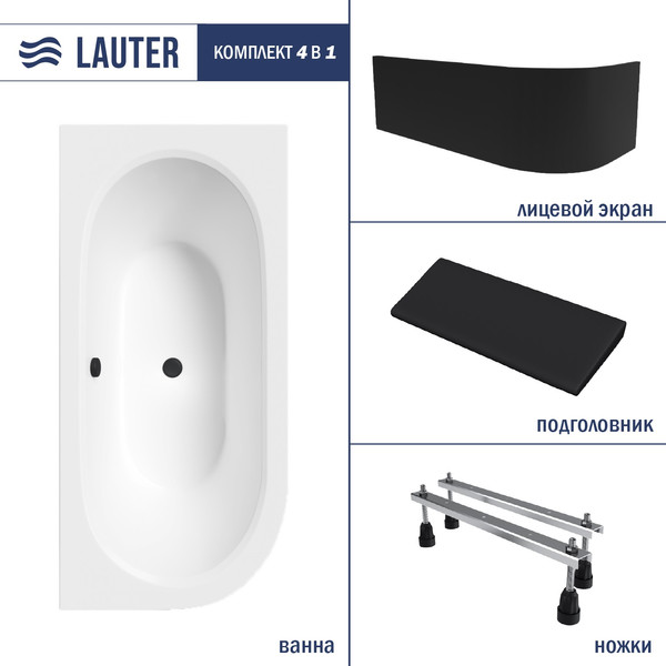 Ванна акриловая Lauter Bliss 160 L / 21201061L - фото
