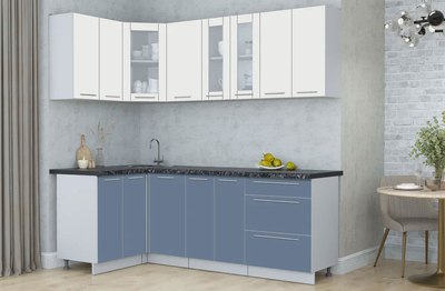 Кухонный гарнитур Интерлиния Мила Пластик 1.2x2.1
