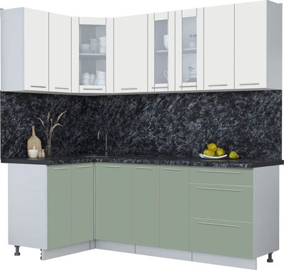 Кухонный гарнитур Интерлиния Мила Пластик 1.2x2.1 - фото