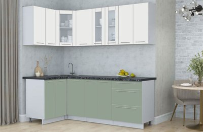Кухонный гарнитур Интерлиния Мила Пластик 1.2x2.1
