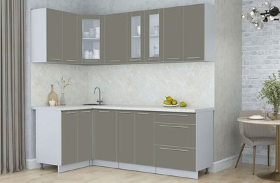 Кухонный гарнитур Интерлиния Мила Пластик 1.2x2.1