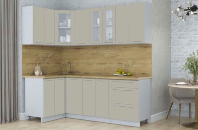 Кухонный гарнитур Интерлиния Мила Пластик 1.2x2.1