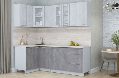 Кухонный гарнитур Интерлиния Мила Пластик 1.2x2.1