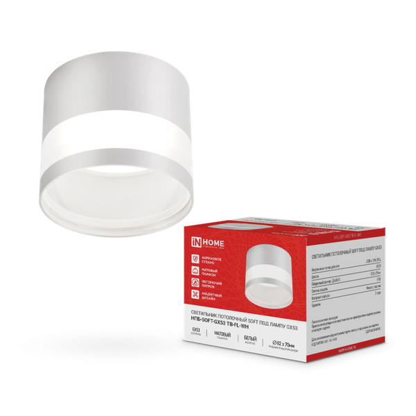 Точечный светильник INhome НПБ-SOFT-GX53 ТB-FL-WH / 4690612058009