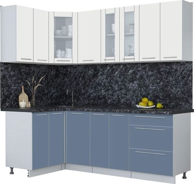 Кухонный гарнитур Интерлиния Мила Пластик 1.2x2.2 - фото