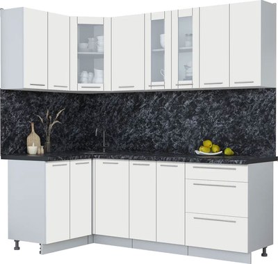 Кухонный гарнитур Интерлиния Мила Пластик 1.2x2.2 - фото