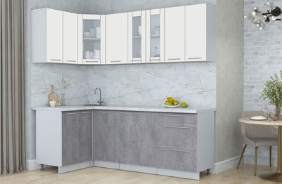 Кухонный гарнитур Интерлиния Мила Пластик 1.2x2.2