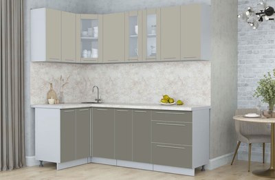 Кухонный гарнитур Интерлиния Мила Пластик 1.2x2.2