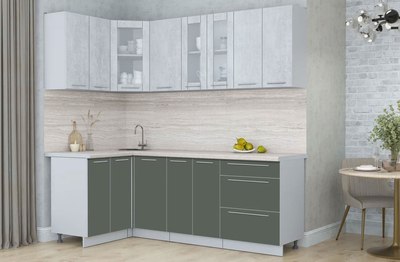 Кухонный гарнитур Интерлиния Мила Пластик 1.2x2.2