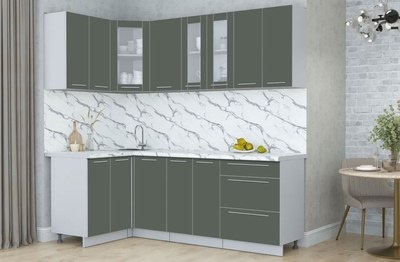 Кухонный гарнитур Интерлиния Мила Пластик 1.2x2.2