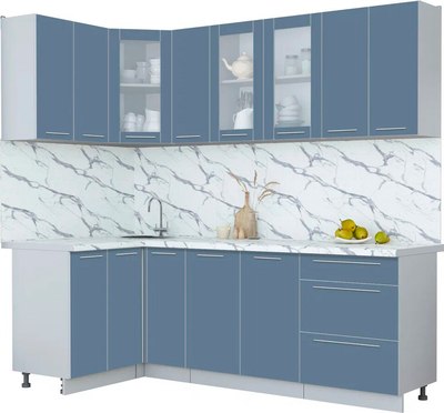 Кухонный гарнитур Интерлиния Мила Пластик 1.2x2.3 - фото