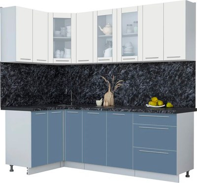 Кухонный гарнитур Интерлиния Мила Пластик 1.2x2.3 - фото