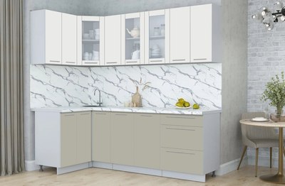 Кухонный гарнитур Интерлиния Мила Пластик 1.2x2.3