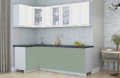Кухонный гарнитур Интерлиния Мила Пластик 1.2x2.3