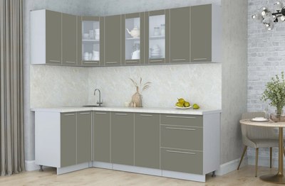 Кухонный гарнитур Интерлиния Мила Пластик 1.2x2.3