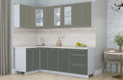 Кухонный гарнитур Интерлиния Мила Пластик 1.2x2.3