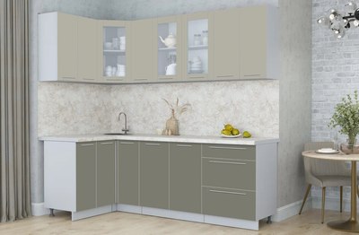 Кухонный гарнитур Интерлиния Мила Пластик 1.2x2.3