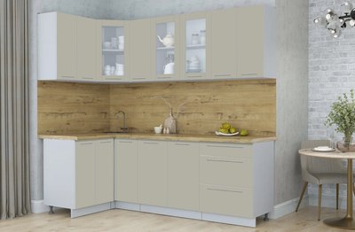 Кухонный гарнитур Интерлиния Мила Пластик 1.2x2.3