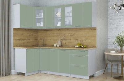 Кухонный гарнитур Интерлиния Мила Пластик 1.2x2.3