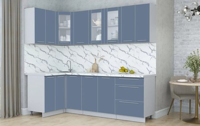 Кухонный гарнитур Интерлиния Мила Пластик 1.2x2.4