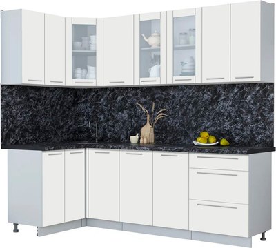 Кухонный гарнитур Интерлиния Мила Пластик 1.2x2.4 - фото